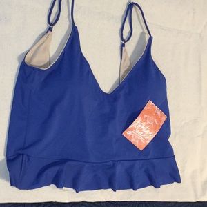 XL Kortni Jeane Scoop Back Top in Forever Blue